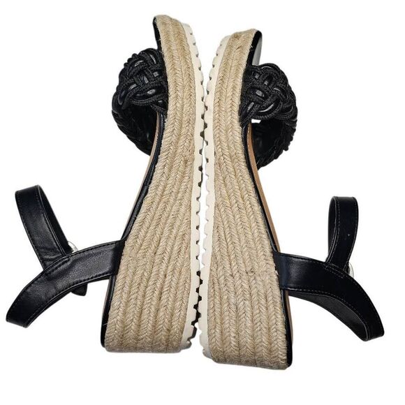 Time and Tru Women's Braided Mid-Heel Wedge Sandals Size 9.5 - Picture 4 of 12